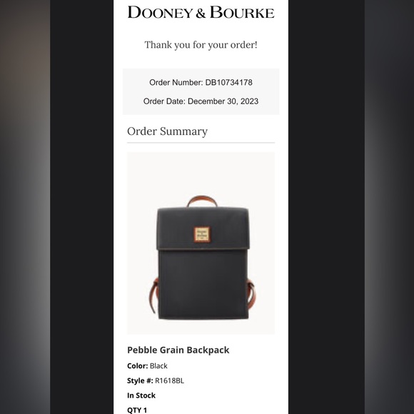 BRAND NEW Dooney & Bourke Pebble Grain Backpack - Picture 7 of 7